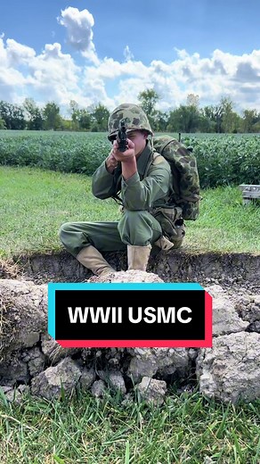 WWII USMC Impression #ww2 #usmc #history #war #m1helmet #uniform #okinawa #pacific