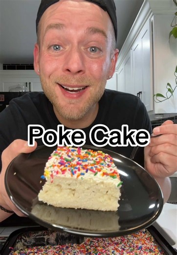 🥳 Have a Birthday Cake Poke Cake? 🎂 It’s simple and HaPpY to make a delicious Poke Cake 🍰 ##birthdaycakepokecake##baking##birthday##virgo##easycake Full Recipe👇 Birthday Cake Poke Cake 1 Box White Cake Mix (plus ingredients to make cake) 1 tsp. Vanilla 14 oz. Sweetened Condensed Milk 8 oz. Whipped Topping Sprinkles Take the box cake mix according to the instructions on the back. When finished baking remoe from oven and let the cake cool for 5-10 minutes. Use the back of a spoon or something 