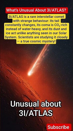 What’s Unusual About 3I/ATLAS? 🌌🛸#3IATLAS #InterstellarComet #SpaceMystery #Astrophysics #Cosmos#yt