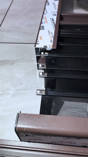 折叠金刚网纱门，防蚊透风，折叠不占空间。高清高透#强宁门窗防护系统