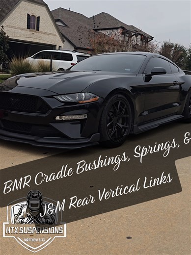 Installing front shocks, a BRM Cradle Bushings Lockout Kit, and J&M rear vertical links on this 2020 Mustang. If you are located in Houston or the surrounding areas and require services, please PM Me for a quote. #2020Mustang #Performance #MobileMechanic #Viral #FYP