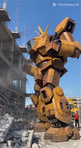 Rocket Punch, Real Life! 🤖🏗️ The Ultimate Demolition Mech (Ultra-Realistic AI) #veo31 #sora2