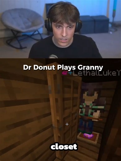 Dr Donut Gets Jumpscared By Granny In Minecraft💀#minecraft #fypシ#drdonut