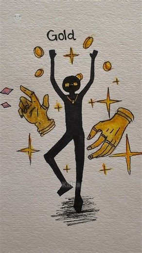 How to draw stickman with (crystal, gold & soul) #art #tutorials #stickman #howtodraw #shorts #fyp