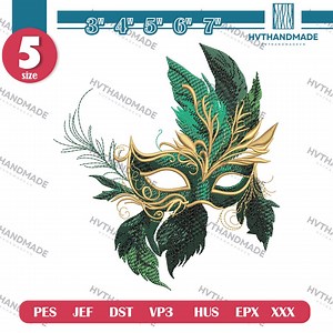 Carnival Mask Embroidery Pattern, Festival Mask Files for Machine Embroidery, Mardi Gras Day Sweatshirts & Hoodies - Etsy UK