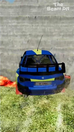 RALLY CAR PLUNGES INTO LAVA! 💥 Insane Drop | BeamNG Drive #beamngdrive #crashtest #gaming