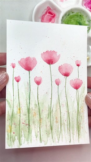 Easy Loose Watercolor Flowers 🌸 | Beginner Tutorial