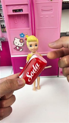 Satisfying With Unboxing barbie doll and pink wardrobe playset Magicasmr #doll#barbie#barbiedoll