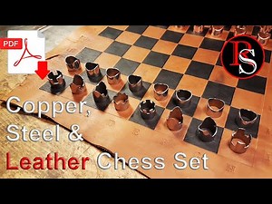 How To Make A Chess Set/Leather Chess Board and Copper & Steel Pieces - pdf Pattern - Leatherwork