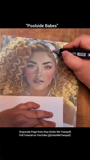 Grayscale Coloring Tutorial 🎨 Pan Pastels Timelapse