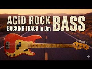 Desert Rock Bass Backing Track (Dm) - 102 BPM | Acid & Psychedelic Jam Track