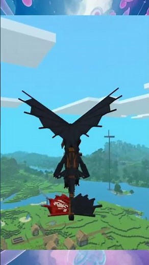 Minecraft - Riding Toothless from HTTYD!