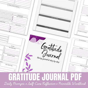 Printable Gratitude Journal PDF | Daily Prompts, Monthly Reflection, Self-care & Mindset Workbook - Etsy Australia