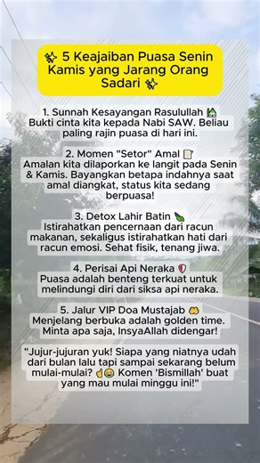 ✨ 5 Keajaiban Puasa Senin Kamis yang Jarang Orang Sadari ✨