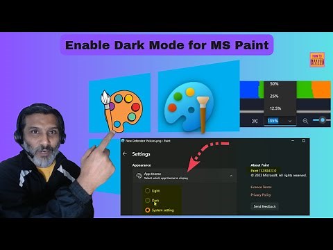 Enable Dark Mode for Microsoft Paint