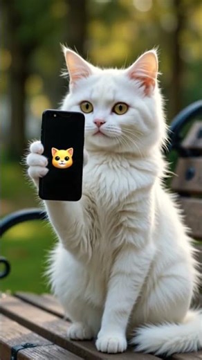 What is My Cat Doing with My Phone #cutecat #shortsfeed #trend