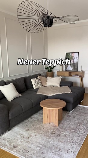 Neuer Teppich für das Wohnzimmer: Vorher und Nachher