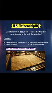 🇺🇸 Can you answer this U.S Citizenship Test question? #uscitizenship #citizenshiptest #usa #revision