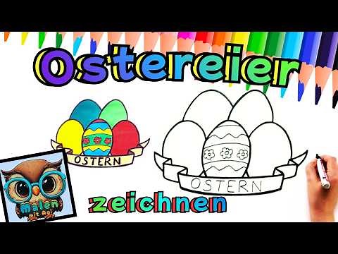 Drawing Easter eggs simply for children ❄️ Painting with Agi Step by Step [Easy]