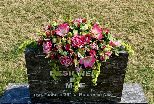 Bright Multi-color Quality Silk Flowers, Cemetery Saddle, Cemetery Flowers, Headstone Saddle, Cemetery Arrangement, Memorial Day Flowers - Etsy