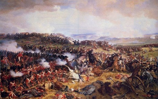 The Battle of Waterloo: The British Squares Receiving the Charge of the French Cuirassiers - Alchetron, the free social encyclopedia