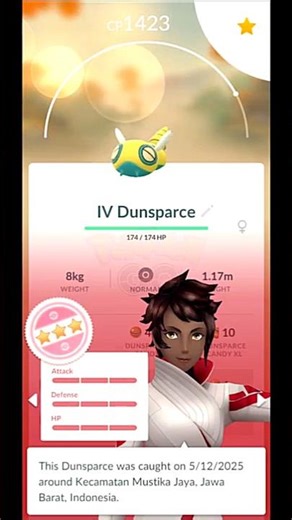 Is this IV good? Dunsparce to Dudunsparce Evolution | Pokemon GO #Shorts #Evolution
