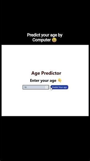 Predict your age by Computer.👍