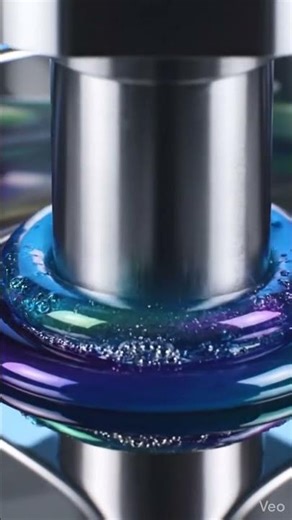 Liquid Crystal Gel Flows into Glossy Future Paste 💎 | Smooth ASMR Crush (4K) #asmr#satisfying#short