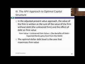 Session 20: Optimizing Debt Mix - APV and Peer Group Pressure
