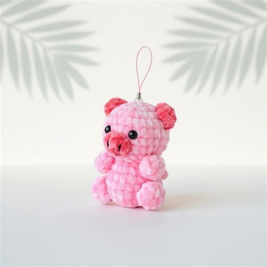 Amigurumi Pig Keychain Crochet Pattern (PDF) – Plush Toy Piglet Design - Etsy