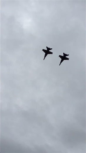US NAVY Blue Angels F-18’s low level pass with blue note howl over MCAS Beaufort