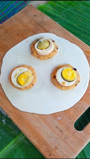 Egg & Potato Stuffed Puri #shorts #recipe #cooking #food #village