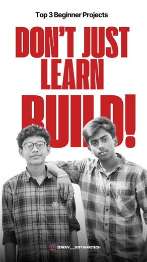 ZenDev Software Technologies on Instagram: "💡 Every small project boosts your confidence! Next video la free apps & websites coding ku solla poren… So Follow & Subscribe to get updates 🔔🔥 👇 Comment: Which project are you going to start first? #Zendev #CodingJourney #coding #programming #javascript #html #css #beginners #learncoding #codingprojects #webdevelopment #frontend #softwaredeveloper #coderlife #codetips #techcontent #tamiltech #tamilcoder #zendev #coderscommunity #learnprogramming"