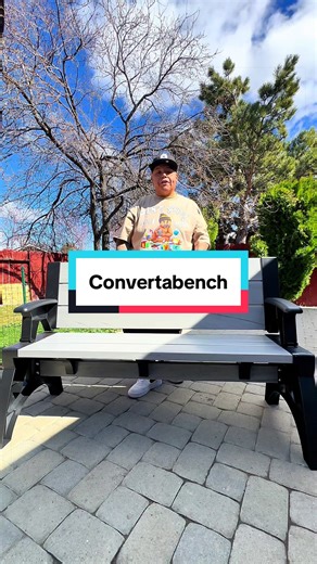 A bench and a table in 1! Convert-a-bench Lightweight, durable and easy to set up 1400lb capacity #convertabench #benchtable #tablebench #bench #tiktokshopcreatorpicks