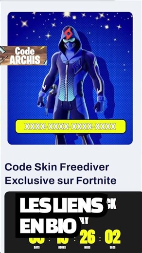 🚨 FREEDIVER SKIN CODE AVAILABLE HERE! FORTNITE 100% GUARANTEED #shorts