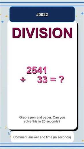 Can You Solve This Division? #0022