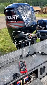 2 videos in 1 on that 2015 Mercury 115/80 Jet. 1st part is running the motor while checking battery voltage with nothing but the motor hooked up to the battery. 2nd part is running the motor with the wiring connected to the battery that I disconnected from the battery in the 1st video. I don't have the new fish finder hooked up or in use in both parts of the video. | Outboard Madness