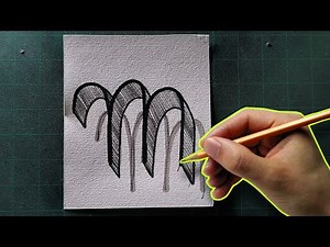 "Master the Art of 3D: How to Draw the Perfect Letter M in Just Minutes!"
