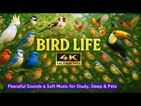 Bird Life relaxing | Peaceful Sounds & Soft Music for Study, Sleep & Pets