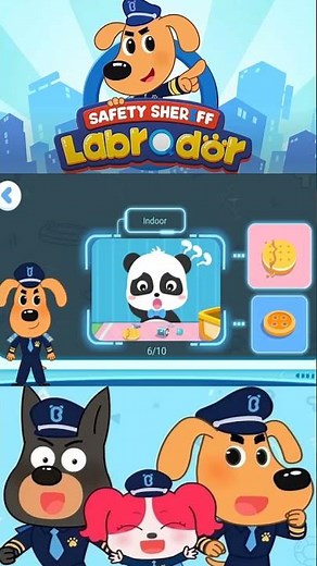 Sheriff Labrador Safety Quiz #15 - Babybus Games #shorts