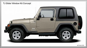 Slider window/cargo hatch kits for factory hardtop