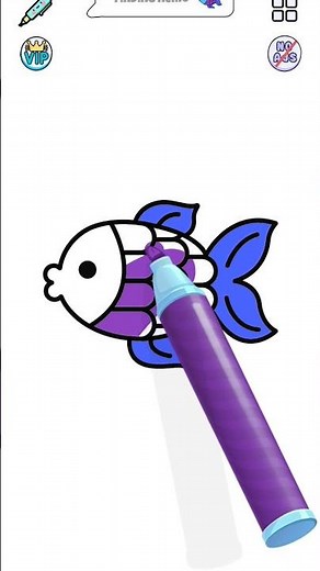 Satisfying Coloring Drawing Game finding nemo D35
