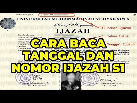 CARA BACA TANGGAL IJAZAH DAN NOMOR IJAZAH S1 | LETAK TANGGAL IJAZAH S1 | LETAK NOMOR IJAZAH S1