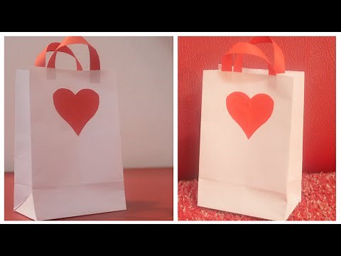 How to make a paper bag for gift - DIY paper bag for gift