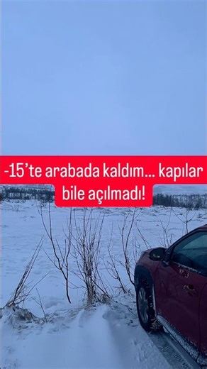 The doors froze… I couldn’t get out of the car! #Norway #Toyata #travelvlog #snow #cold #-15