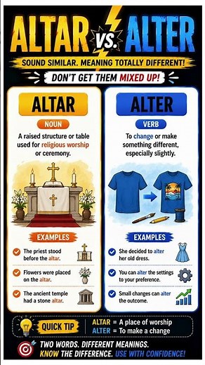 Altar vs Alter | Stop This English Mistake!