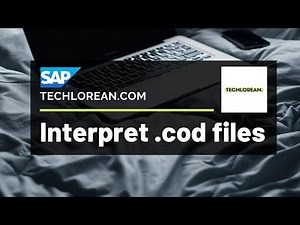 HOW TO INTERPRET .COD FILES SAP | TUTORIAL | SAP CONSULTANT