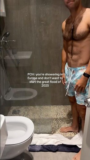 Showers in Europe will forever confuse me