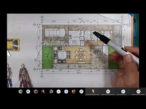 Planta Arquitectonica con marcadores chartpak y colores. P2