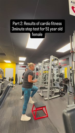 YMCA 3-Minute Step Test Results for a 51-Year-Old Female After the test, we measure how FAST the heart rate drops in one minute. Heart-Rate Recovery Categories: • Excellent: 131 My client’s HR dropped from 164 → 140 bpm in one minute, placing her in the Poor category — which is exactly what we expect for someone brand new to exercise. This gives us a baseline, and the beautiful thing about the human body is how quickly cardiovascular fitness improves with consistent training. This is just her st